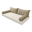 STYLE V2 - Velvet Indoor Daybed Bolster Backrest Cushion Pillow |COVERS ONLY|