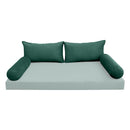 STYLE V2 - Velvet Indoor Daybed Bolster Backrest Cushion Pillow |COVERS ONLY|