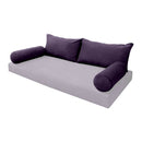 STYLE V2 - Velvet Indoor Daybed Bolster Backrest Cushion Pillow |COVERS ONLY|