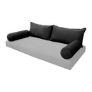 STYLE V2 - Velvet Indoor Daybed Bolster Backrest Cushion Pillow |COVERS ONLY|