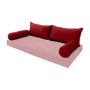 STYLE V2 - Velvet Indoor Daybed Bolster Backrest Cushion Pillow |COVERS ONLY|