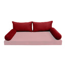 STYLE V2 - Velvet Indoor Daybed Bolster Backrest Cushion Pillow |COVERS ONLY|