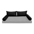 STYLE V2 - Velvet Indoor Daybed Bolster Backrest Cushion Pillow |COVERS ONLY|