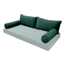 STYLE V2 - Velvet Indoor Daybed Bolster Backrest Cushion Pillow |COVERS ONLY|