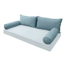 STYLE V2 - Velvet Indoor Daybed Bolster Backrest Cushion Pillow |COVERS ONLY|