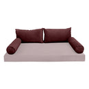 STYLE V2 - Velvet Indoor Daybed Bolster Backrest Cushion Pillow |COVERS ONLY|