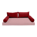 STYLE V2 - Velvet Indoor Daybed Bolster Backrest Cushion Pillow |COVERS ONLY|