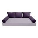STYLE V3 - Velvet Indoor Daybed Bolster Backrest Cushion Pillow |COVERS ONLY|