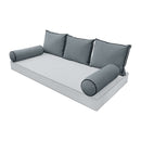 STYLE V3 - Velvet Indoor Daybed Bolster Backrest Cushion Pillow |COVERS ONLY|