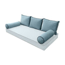 STYLE V3 - Velvet Indoor Daybed Bolster Backrest Cushion Pillow |COVERS ONLY|