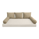 STYLE V3 - Velvet Indoor Daybed Bolster Backrest Cushion Pillow |COVERS ONLY|