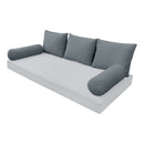 STYLE V3 - Velvet Indoor Daybed Bolster Backrest Cushion Pillow |COVERS ONLY|