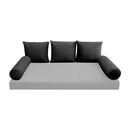 STYLE V3 - Velvet Indoor Daybed Bolster Backrest Cushion Pillow |COVERS ONLY|