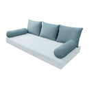 STYLE V3 - Velvet Indoor Daybed Bolster Backrest Cushion Pillow |COVERS ONLY|