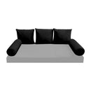 STYLE V3 - Velvet Indoor Daybed Bolster Backrest Cushion Pillow |COVERS ONLY|