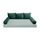 STYLE V3 - Velvet Indoor Daybed Bolster Backrest Cushion Pillow |COVERS ONLY|