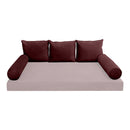 STYLE V3 - Velvet Indoor Daybed Bolster Backrest Cushion Pillow |COVERS ONLY|
