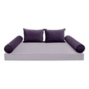 STYLE V4 - Velvet Indoor Daybed Bolster Backrest Cushion Pillow |COVERS ONLY|