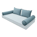 STYLE V4 - Velvet Indoor Daybed Bolster Backrest Cushion Pillow |COVERS ONLY|