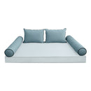 STYLE V4 - Velvet Indoor Daybed Bolster Backrest Cushion Pillow |COVERS ONLY|