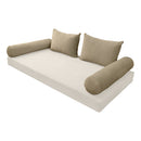 STYLE V4 - Velvet Indoor Daybed Bolster Backrest Cushion Pillow |COVERS ONLY|