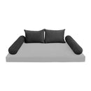STYLE V4 - Velvet Indoor Daybed Bolster Backrest Cushion Pillow |COVERS ONLY|