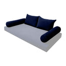 STYLE V4 - Velvet Indoor Daybed Bolster Backrest Cushion Pillow |COVERS ONLY|