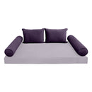 STYLE V4 - Velvet Indoor Daybed Bolster Backrest Cushion Pillow |COVERS ONLY|