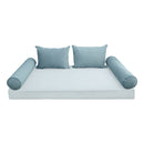 STYLE V4 - Velvet Indoor Daybed Bolster Backrest Cushion Pillow |COVERS ONLY|