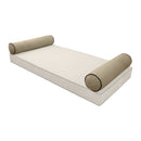 STYLE V5 - Velvet Indoor Daybed Bolster Pillow Cushion |COVERS ONLY|