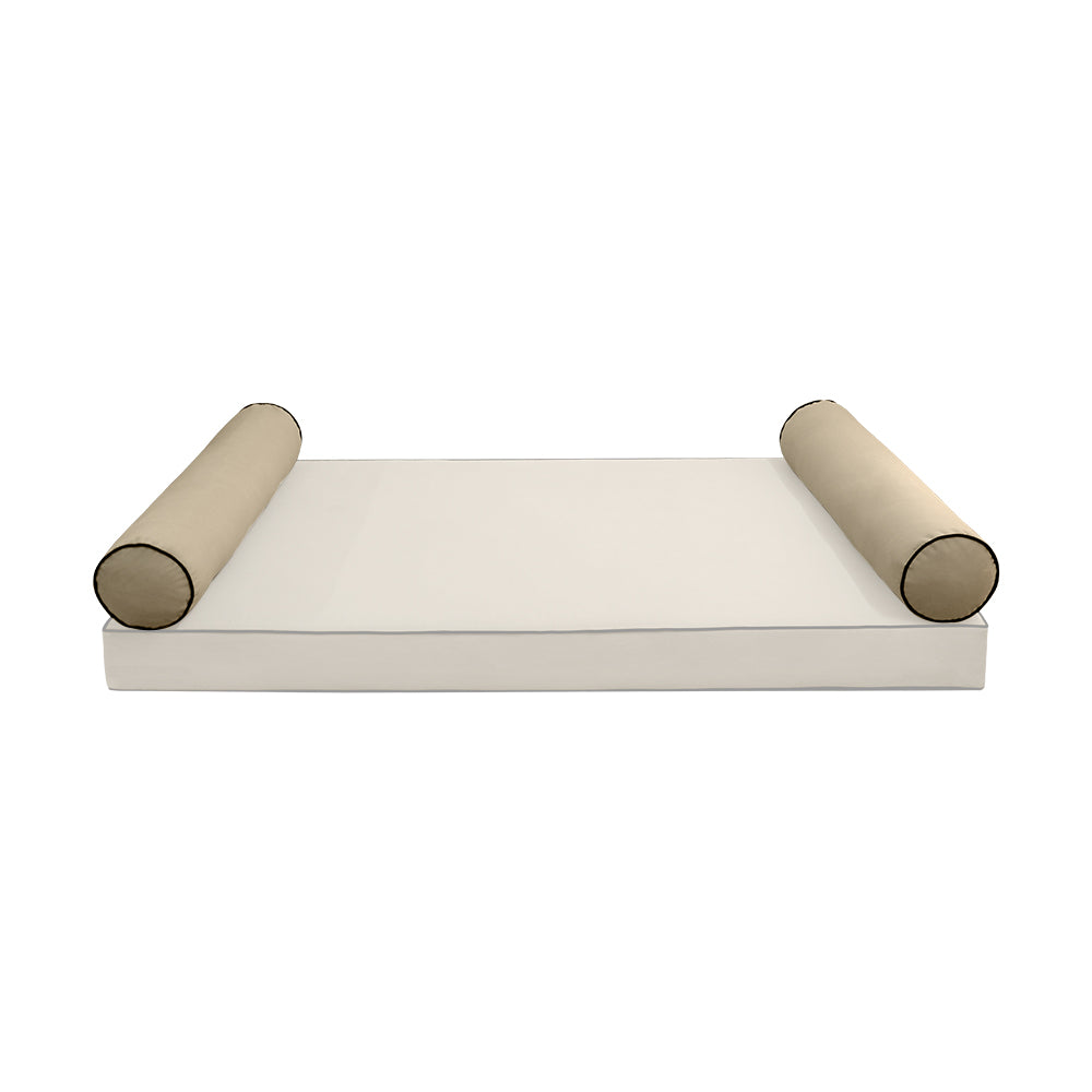 STYLE V5 - Velvet Indoor Daybed Bolster Pillow Cushion |COVERS ONLY|