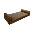 STYLE V5 - Velvet Indoor Daybed Mattress Bolster Cushion Pillow Complete Set