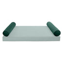 STYLE V5 - Velvet Indoor Daybed Bolster Pillow Cushion |COVERS ONLY|