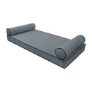 STYLE V5 - Velvet Indoor Daybed Mattress Bolster Pillow |COVERS ONLY|