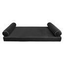 STYLE V5 - Velvet Indoor Daybed Mattress Bolster Pillow |COVERS ONLY|