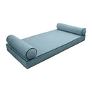 STYLE V5 - Velvet Indoor Daybed Mattress Bolster Cushion Pillow Complete Set