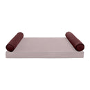 STYLE V5 - Velvet Indoor Daybed Bolster Pillow Cushion |COVERS ONLY|