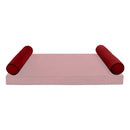 STYLE V5 - Velvet Indoor Daybed Bolster Pillow Cushion |COVERS ONLY|