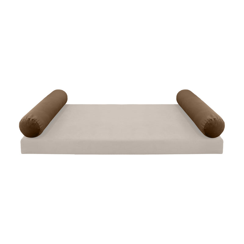 STYLE V5 - Velvet Indoor Daybed Bolster Pillow Cushion |COVERS ONLY|