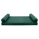 STYLE V5 - Velvet Indoor Daybed Mattress Bolster Pillow |COVERS ONLY|