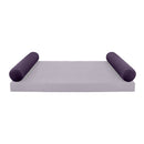 STYLE V5 - Velvet Indoor Daybed Bolster Pillow Cushion |COVERS ONLY|