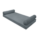 STYLE V5 - Velvet Indoor Daybed Mattress Bolster Pillow |COVERS ONLY|