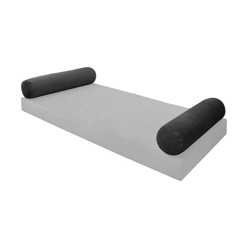 STYLE V5 - Velvet Indoor Daybed Bolster Pillow Cushion |COVERS ONLY|