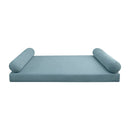 STYLE V5 - Velvet Indoor Daybed Mattress Bolster Cushion Pillow Complete Set