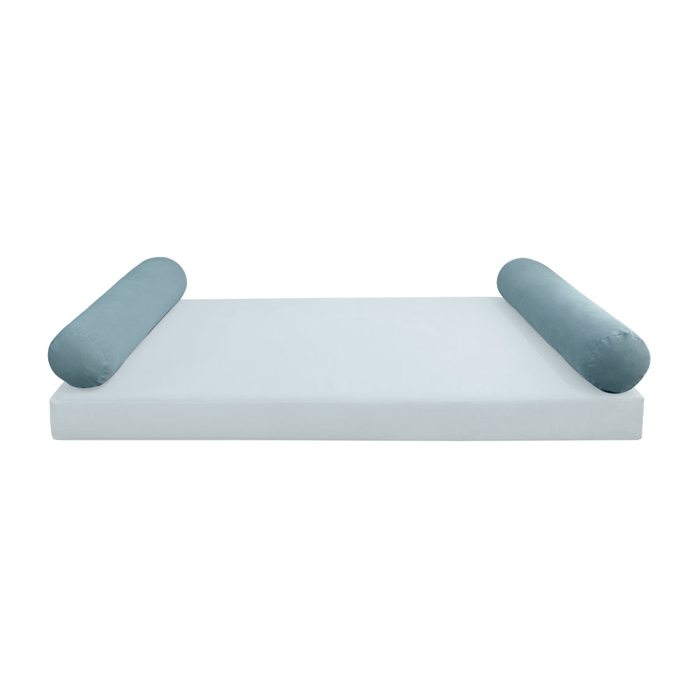 STYLE V5 - Velvet Indoor Daybed Bolster Pillow Cushion |COVERS ONLY|