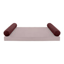 STYLE V5 - Velvet Indoor Daybed Bolster Pillow Cushion |COVERS ONLY|