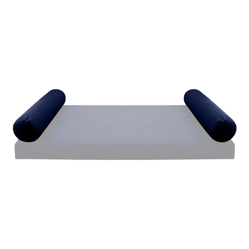 STYLE V5 - Velvet Indoor Daybed Bolster Pillow Cushion |COVERS ONLY|