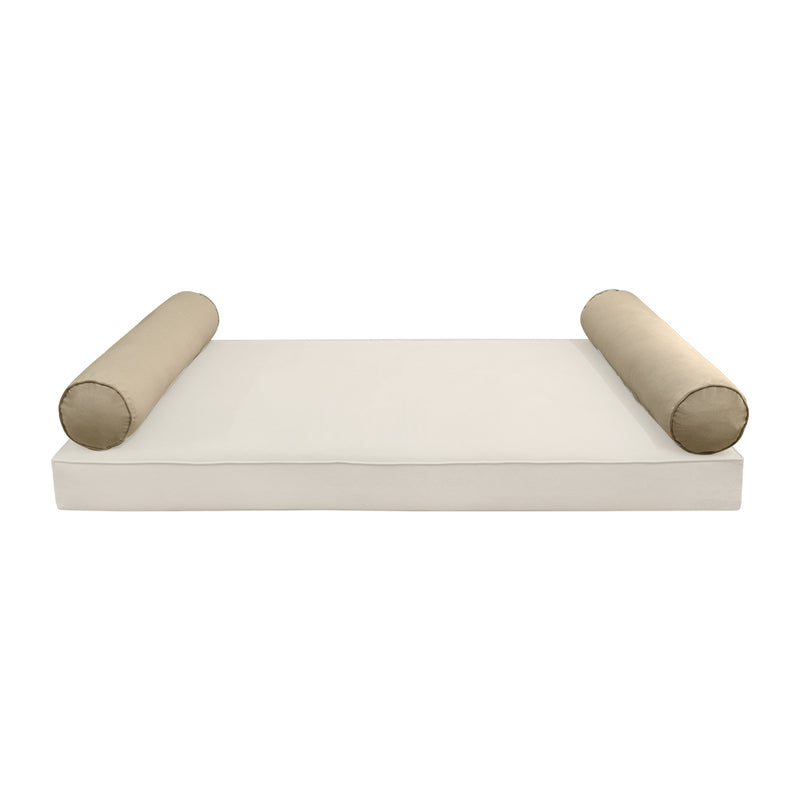 STYLE V5 - Velvet Indoor Daybed Bolster Pillow Cushion |COVERS ONLY|