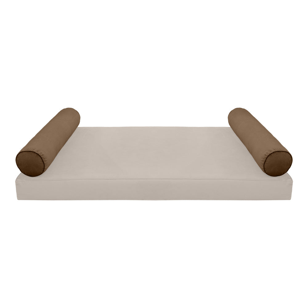 STYLE V5 - Velvet Indoor Daybed Bolster Pillow Cushion |COVERS ONLY|