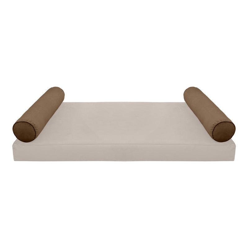 STYLE V5 - Velvet Indoor Daybed Bolster Pillow Cushion |COVERS ONLY|